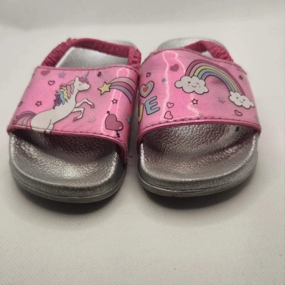 Unicorn Girls Sandals Pink‎ Size 5-6